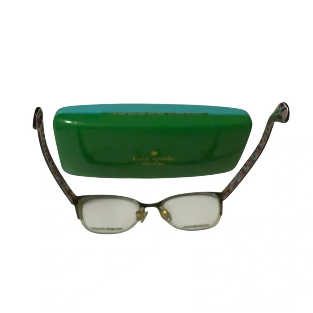 Kate Spade Tortoise Shell eyeglasses with Green Case. New naver used
